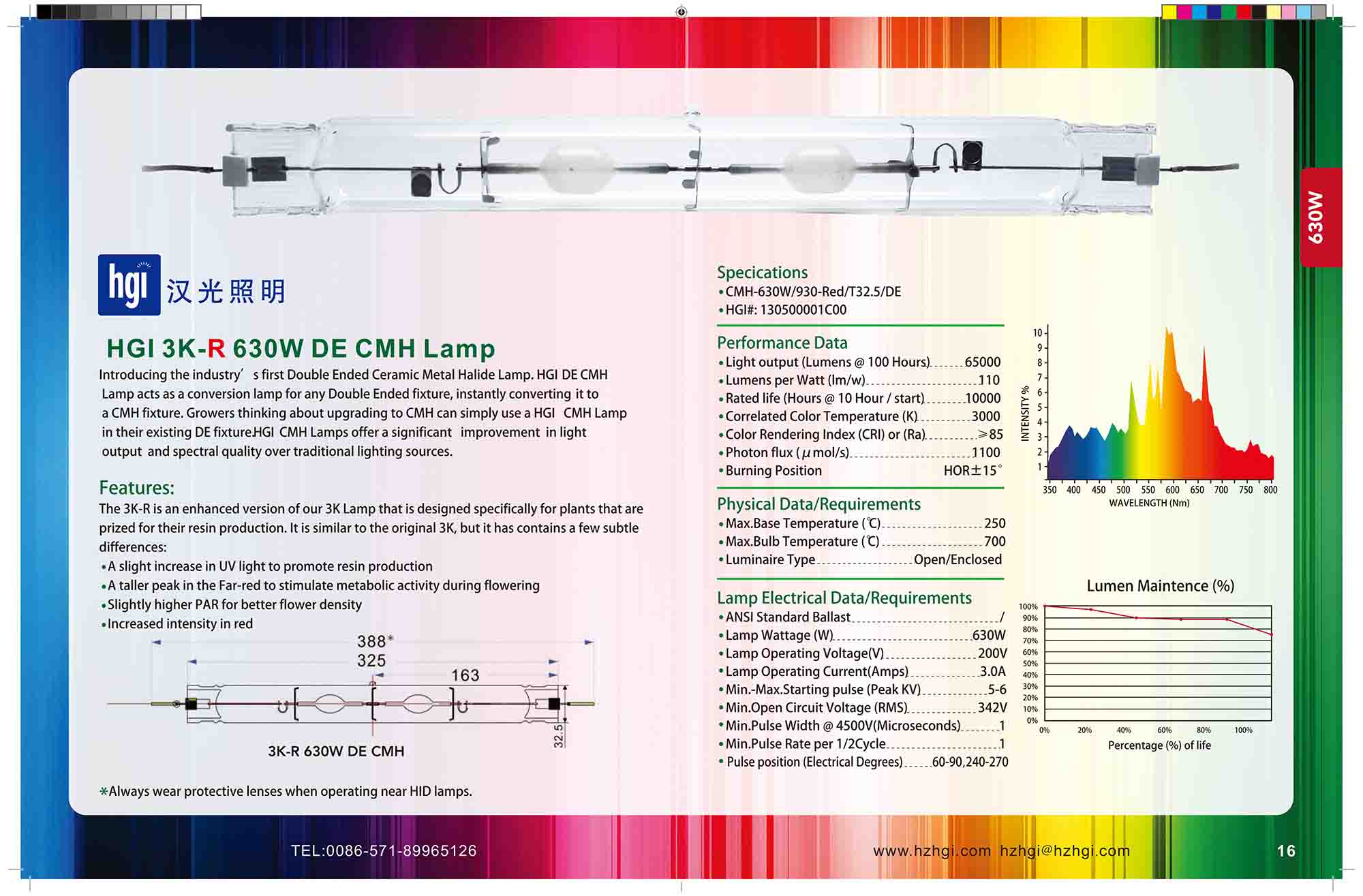 HGI 3K R 630W DE CMH Lamp