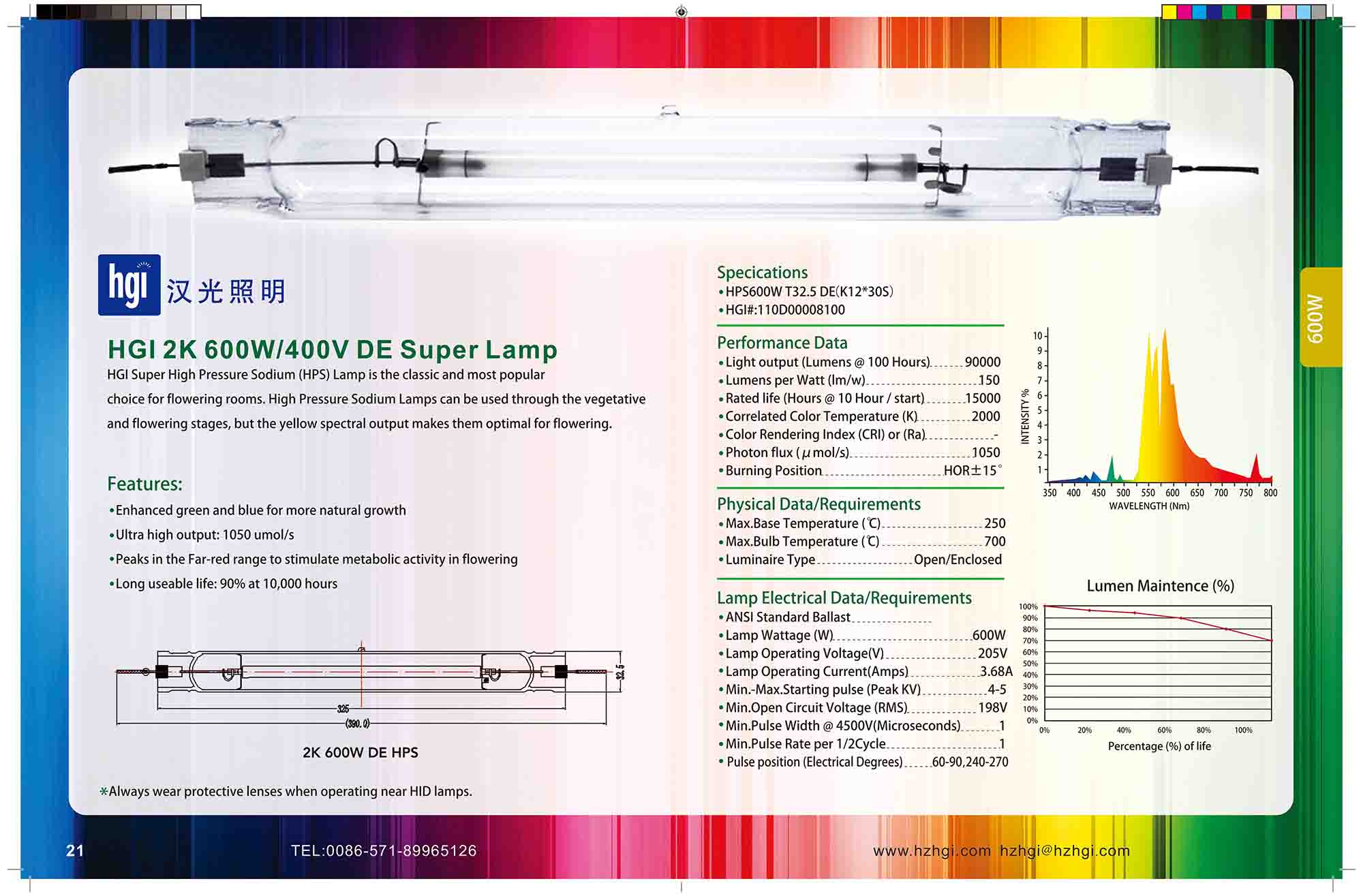 HGI 2K 600W 400V DE Super Lamp