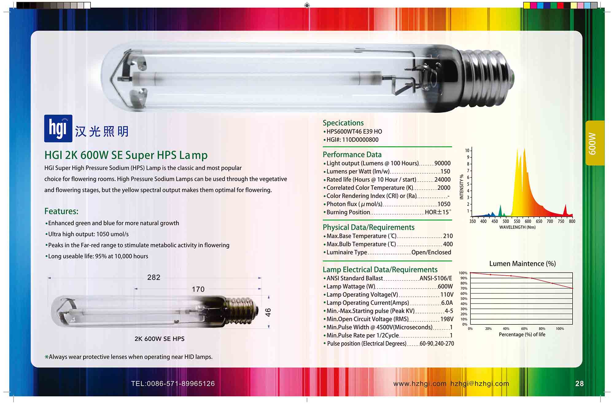 HGI 2K 600W SE Super HPS Lamps